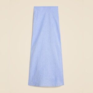 J. Crew Gwyneth Slip Skirt in Linen French Blue